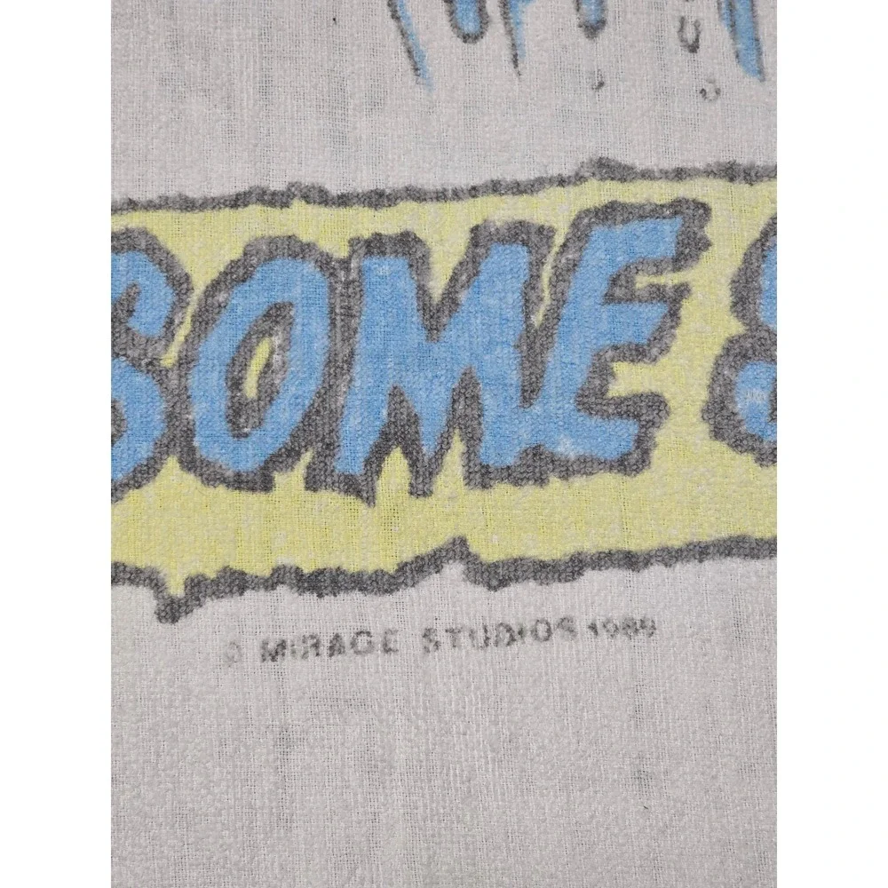 Mirage Studios TMNT Beach Towel Unisex OS‎ White 1989 Kick Some Shell Retro (A)